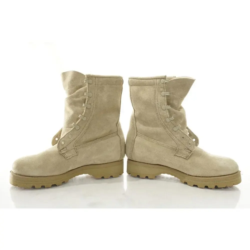 Military Desert Tan Suede Boots With Vibram Soles Men's Sz 6.5R Shoes